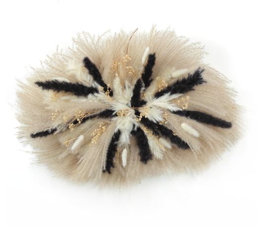 Black / White / Beige Pampas Dried Flower Arrangement