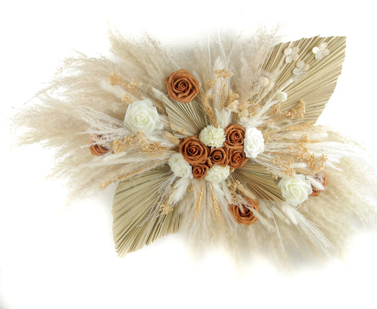 2 Palm & Roses | Pampas Grass Arrangements