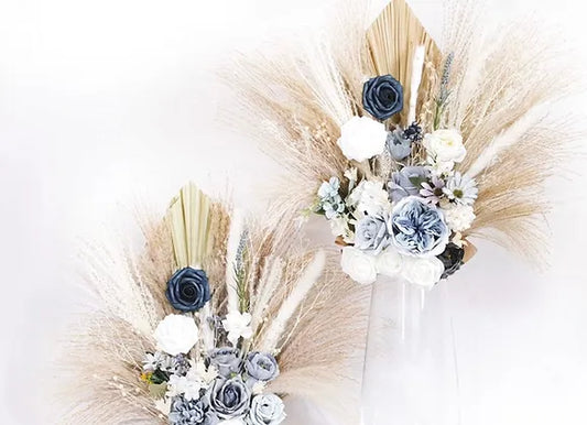 Palm & Mixed Florals | Pampas Grass Floor Standing Arrangement